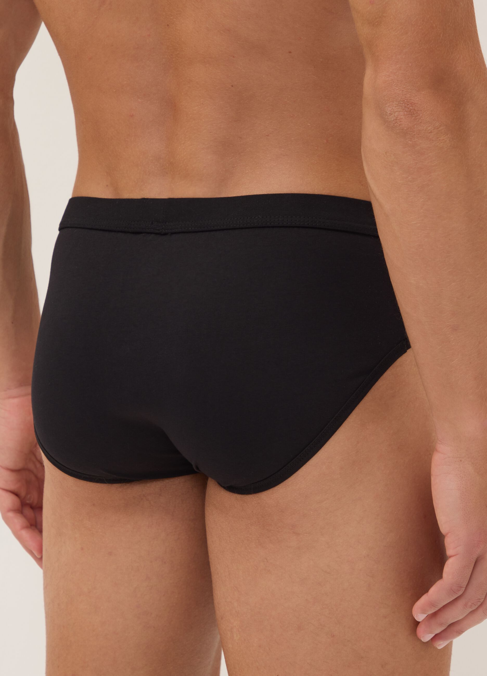 2-pack of black stretch Supima cotton briefs