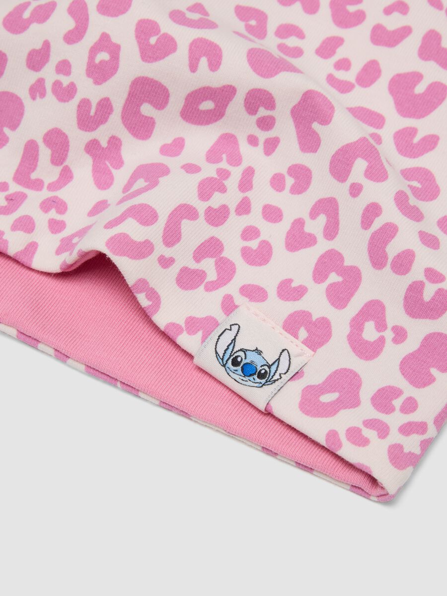 &Eacute;charpe tube rose en coton stretch &agrave; motif Lilo & Stitch pour fille_1