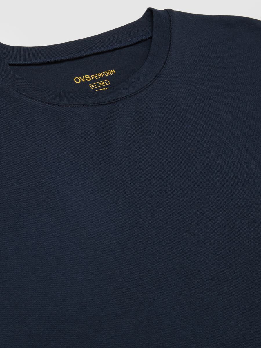 Blaue Rundhals T-Shirt Regular Fit_5