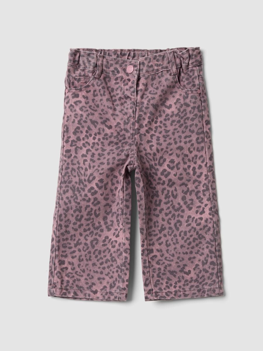 Rosa Leopardenhose aus reiner Baumwolle f&uuml;r Baby-M&auml;dchen, Regular Fit_0