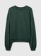 Oversized sweatshirt with round neck and crossover detail_3