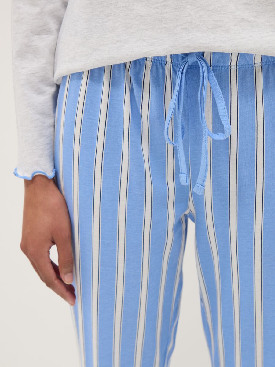 Multicolour organic cotton pyjamas regular fit with inscription_3