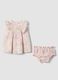 Newborn girl's regular fit multicolour pure cotton set_0