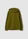 Green regular-fit organic cotton hoodie for boys_4
