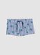 Blau-weisse Boxer-Badehose aus Stretchmaterial_0