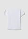 White stretch cotton T-shirt with seaside print_1