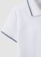 White pure cotton short sleeve polo shirt for children with regular fit_3