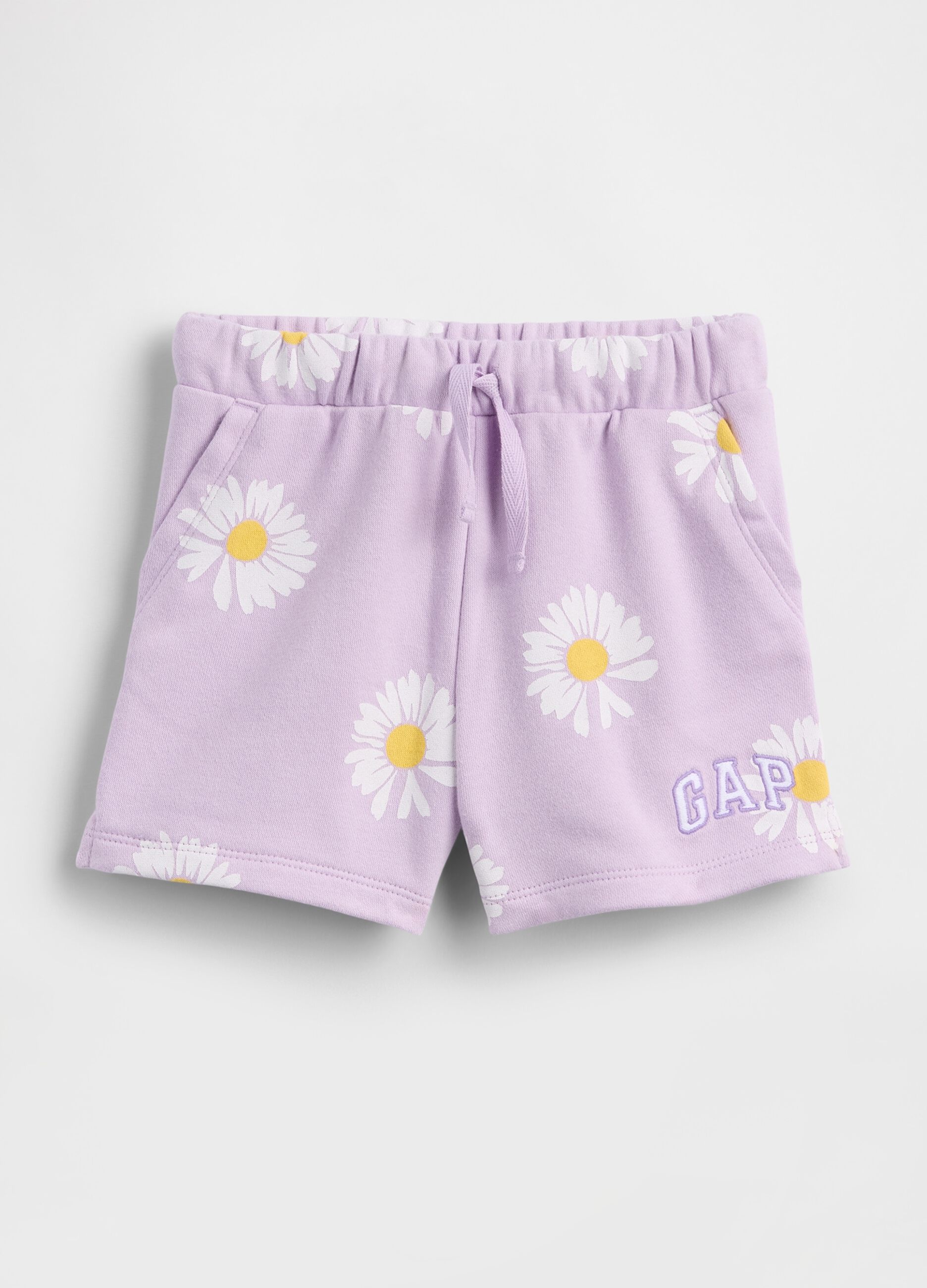 Shorts aus Baumwollmix mit Blumenprint
