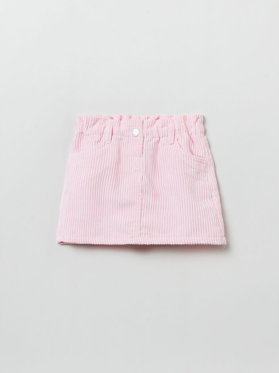 Corduroy miniskirt with pockets_0