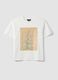 White pure cotton T-shirt with floral print_4
