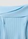 Blue viscose-blend fitted boat-neck top for girls_4