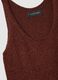 Brown viscose-blend regular-fit glitter tank top_1