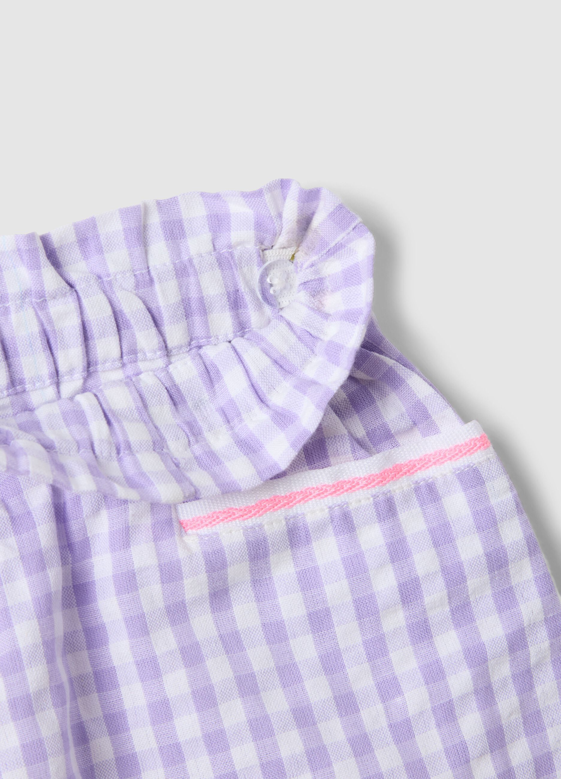 Purple cotton shorts