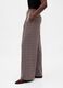 Brown stretch fabric trousers_3