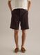 Braune Bermuda Shorts aus reinem Leinen mit regul&auml;rer Passform_2