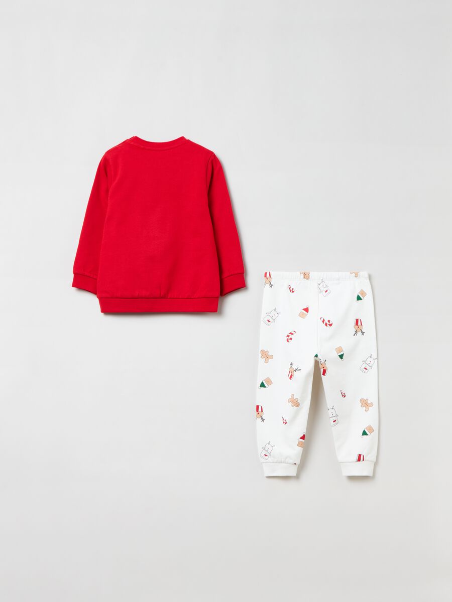 Pijama de algodón con estampado navideño_1