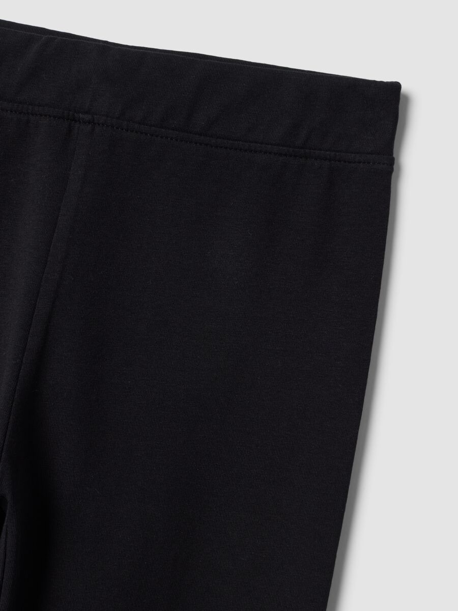 Girls&rsquo; black skinny-fit leggings in stretch organic cotton_5