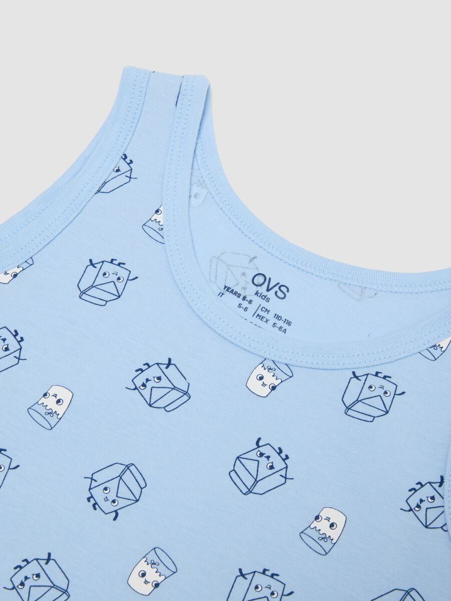 2-pack of blue and light blue organic cotton regular-fit vests for boys_3