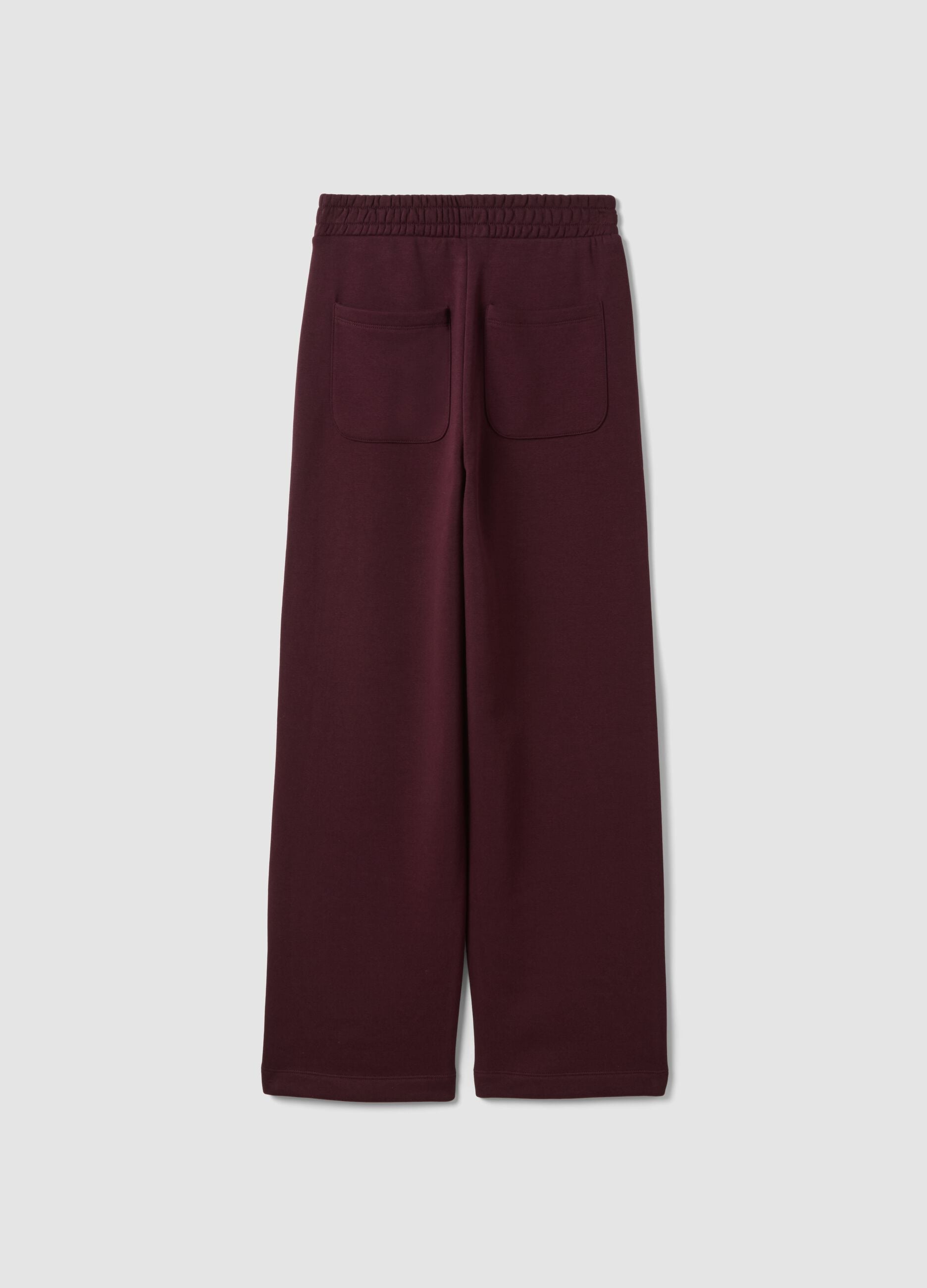 Lila Straight-Fit-Hose aus Baumwollmix