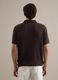 Brown striped short-sleeve pure cotton polo in regular fit_3