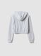 Girls&rsquo; short grey pure cotton hoodie with crew neck_5
