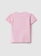 T-shirt rosa de algod&atilde;o el&aacute;stico para menina regular fit com cora&ccedil;&atilde;o_1