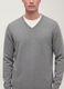 Grauer V-Ausschnitt-Pullover aus Viskosemix, Regular Fit_1
