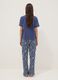 Blue pure cotton regular fit pyjamas with Peanuts prints_2