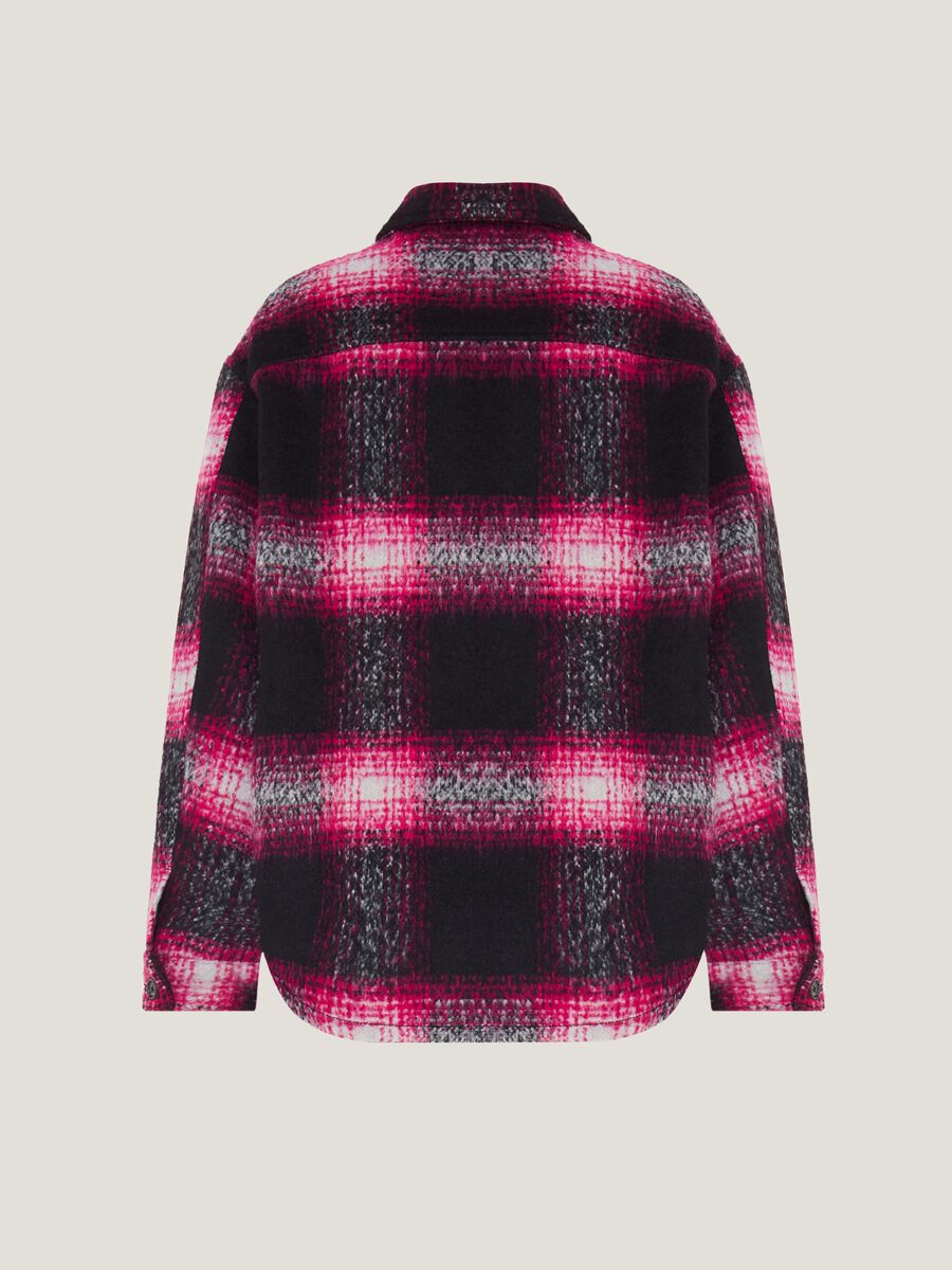 Oversize shacket with check pattern_4