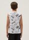 White pure cotton vest top with all-over print_1