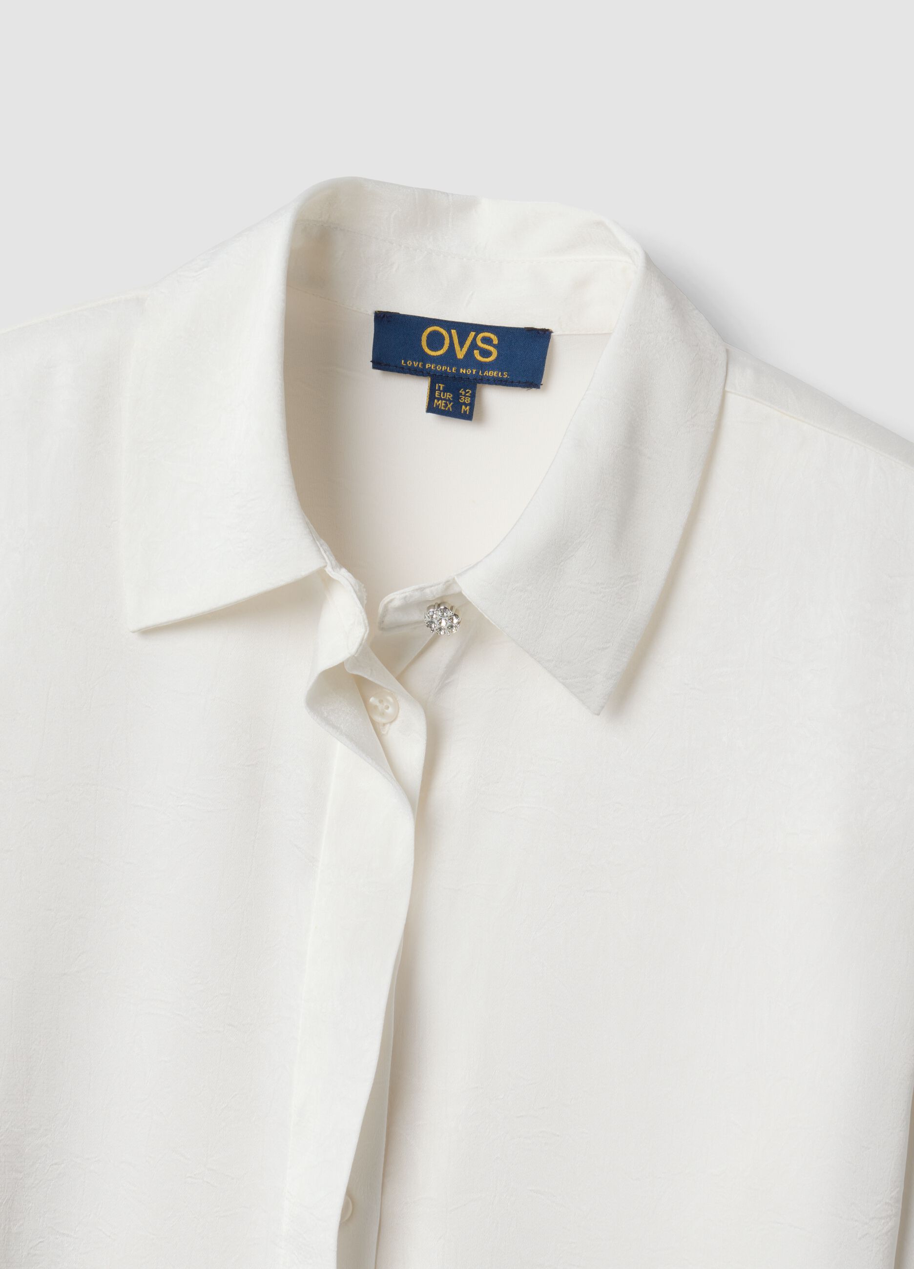 Camicia bianca regular fit con colletto classico