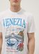 Wei&szlig;es T-Shirt aus 100% Baumwolle mit Grafikprint, Regular Fit_2