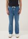Regular fit azure stretch denim cotton jeans_1
