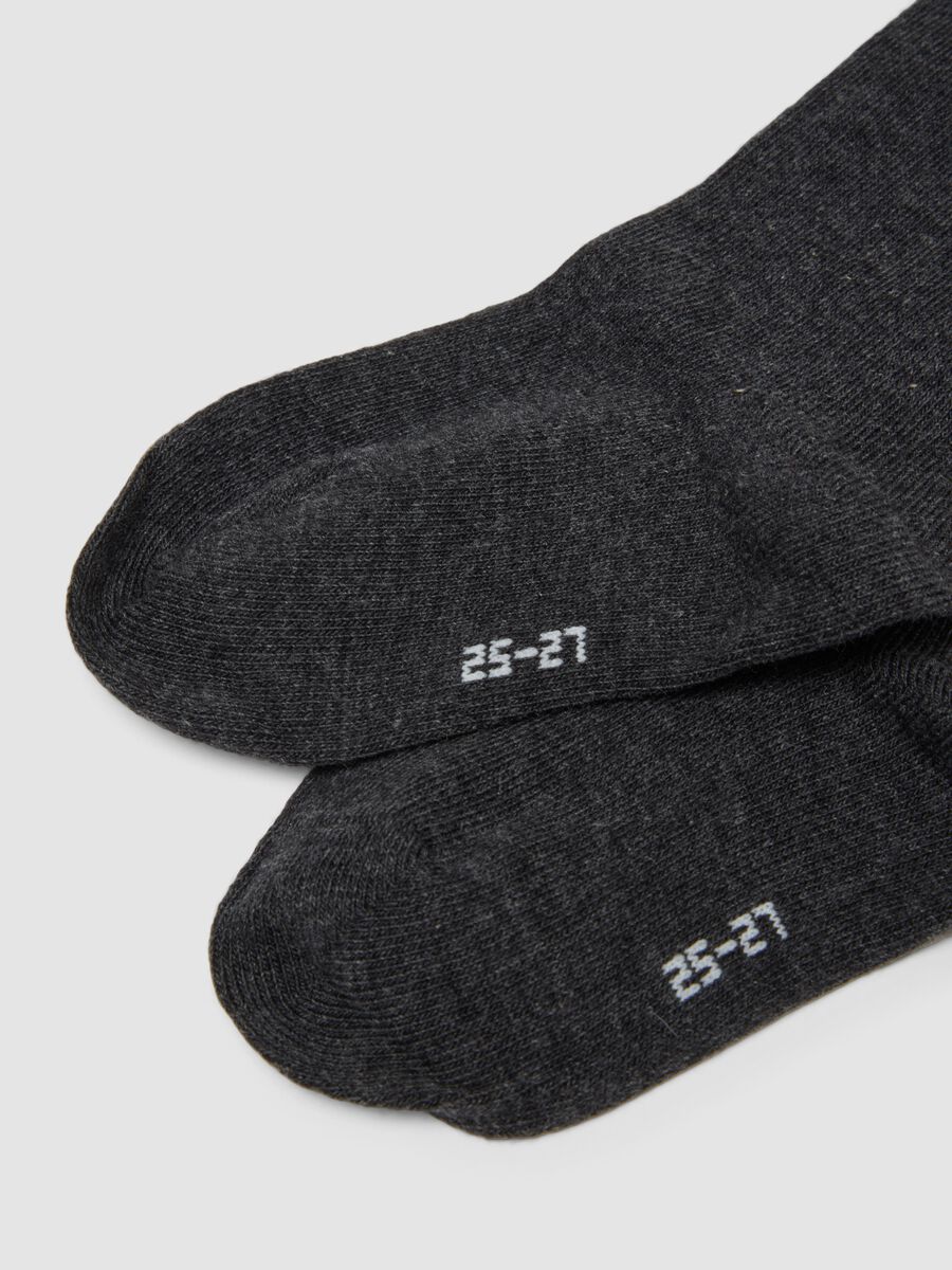 Multipack of five multicolour long socks in stretch organic cotton_2