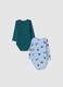 2-pack of multicolour organic cotton baby bodysuits with print_1