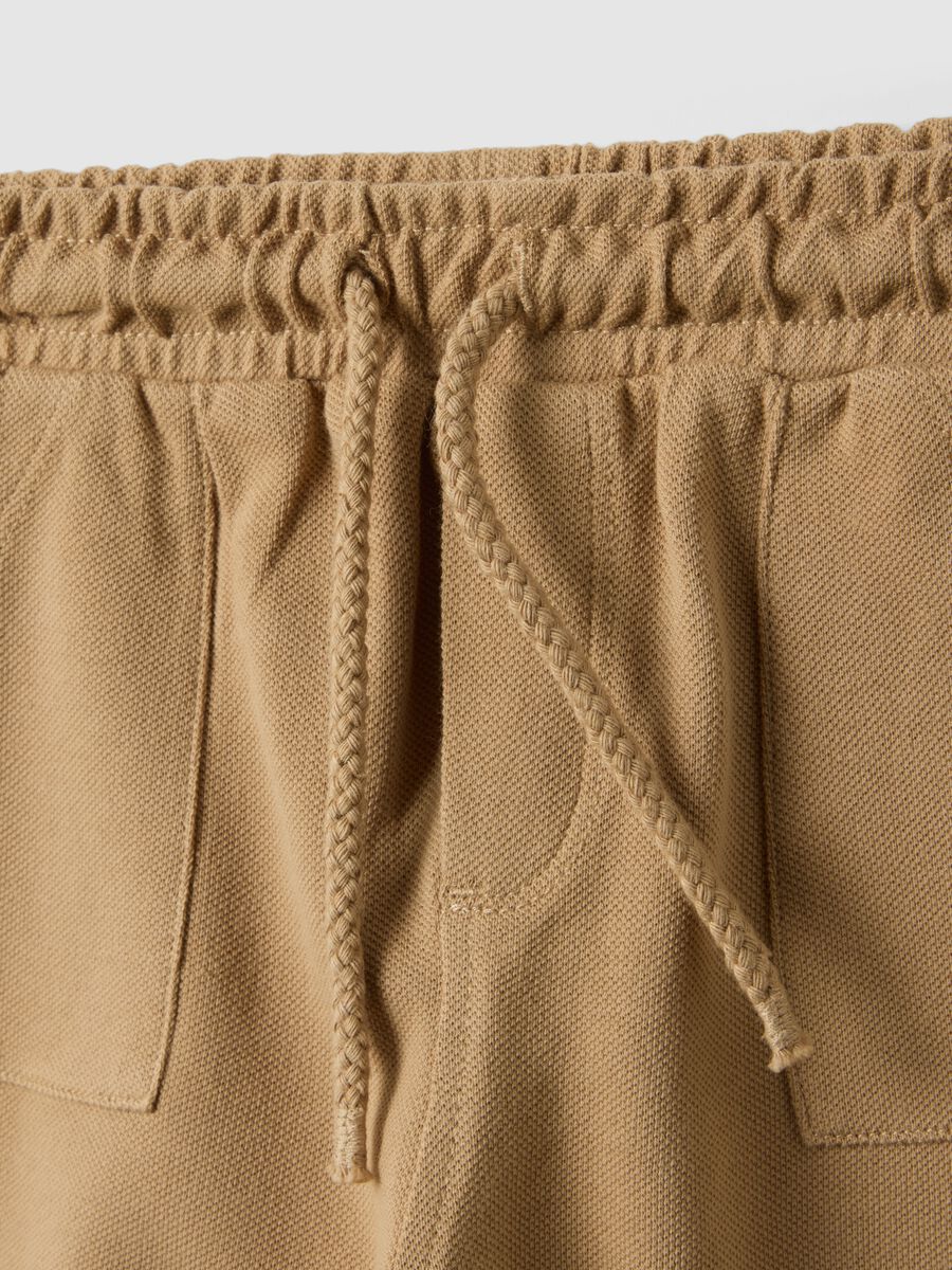 Jungen Regular Fit Beige Reine Baumwollshorts_2