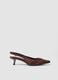 Brown slingback court shoes with heel and buckles_0
