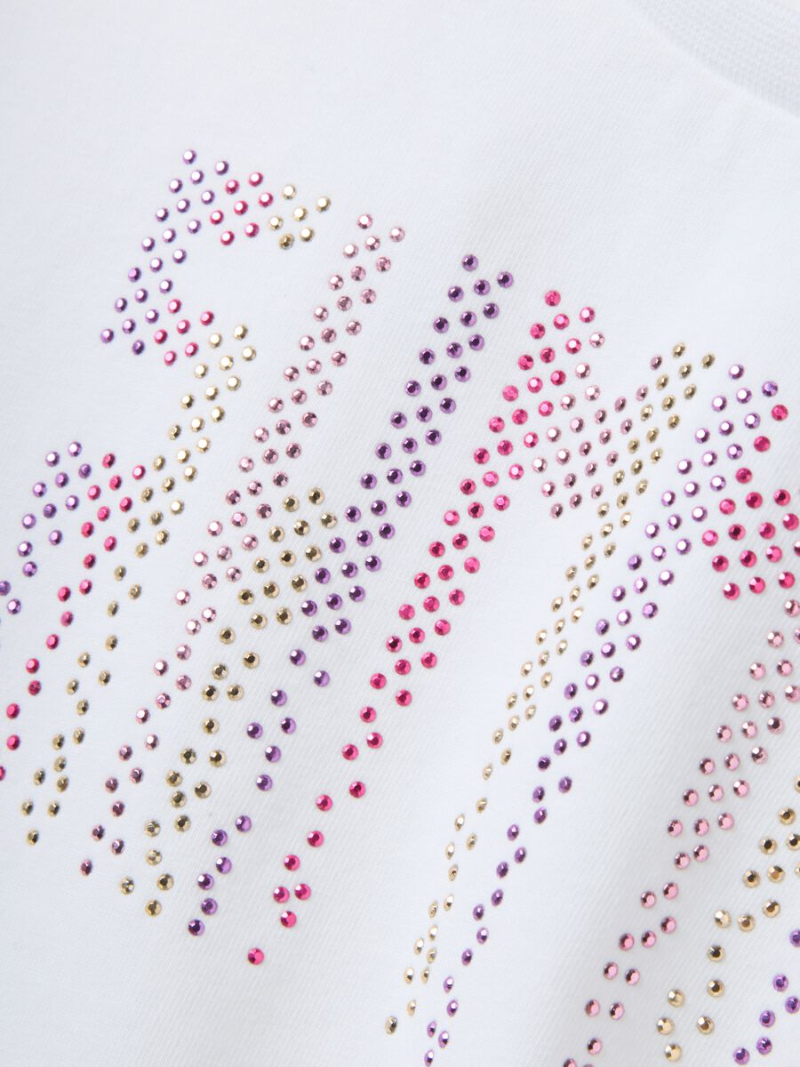 White stretch-cotton T-shirt with rhinestones_3