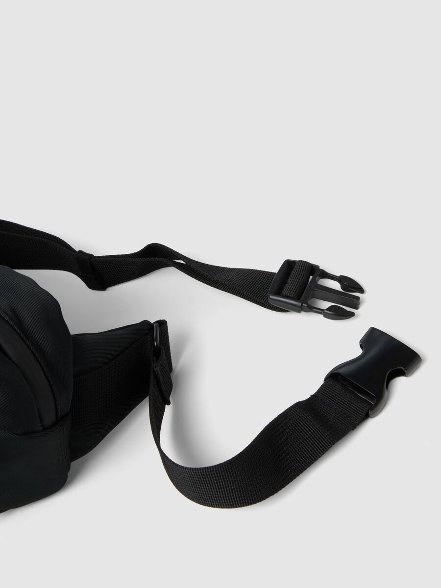 Black Waist Bag with Adjustable Strap_3