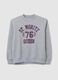 Grey cotton blend sweatshirt with regular fit and crew neck_4