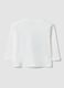White organic cotton T-shirt with puppy print for boys_1