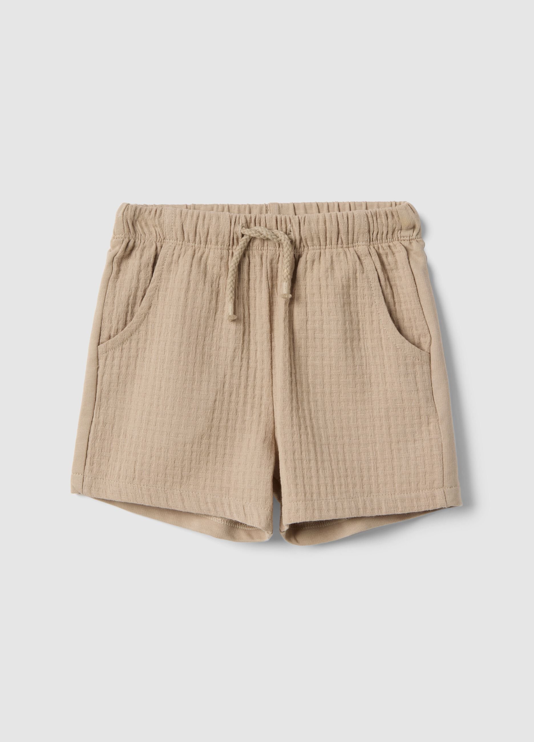 Grey pure cotton shorts for toddler regular fit