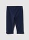 Slim fit blue stretch cotton leggings for girls_1