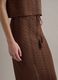 Brown maxi skirt in a regular fit with openwork design_3