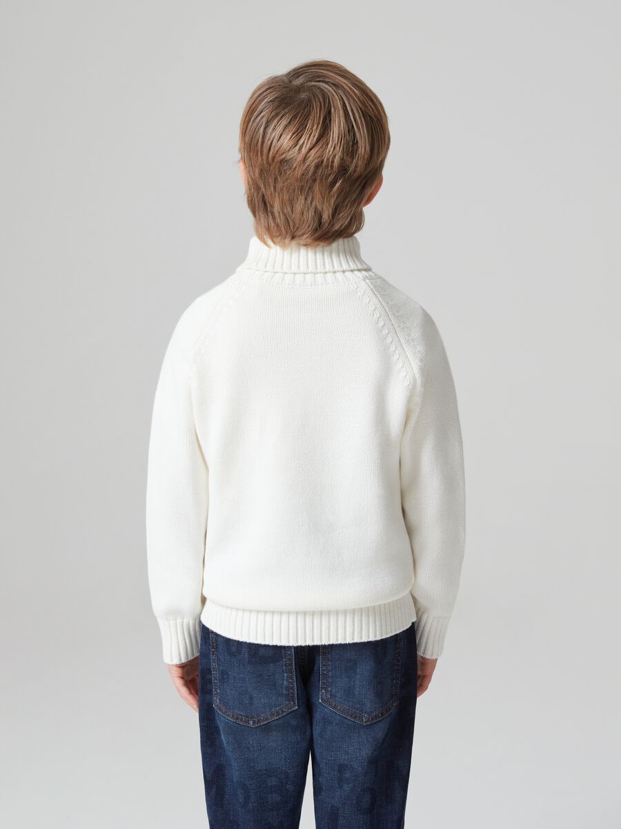 Solid-colour knit turtle-neck sweater_2