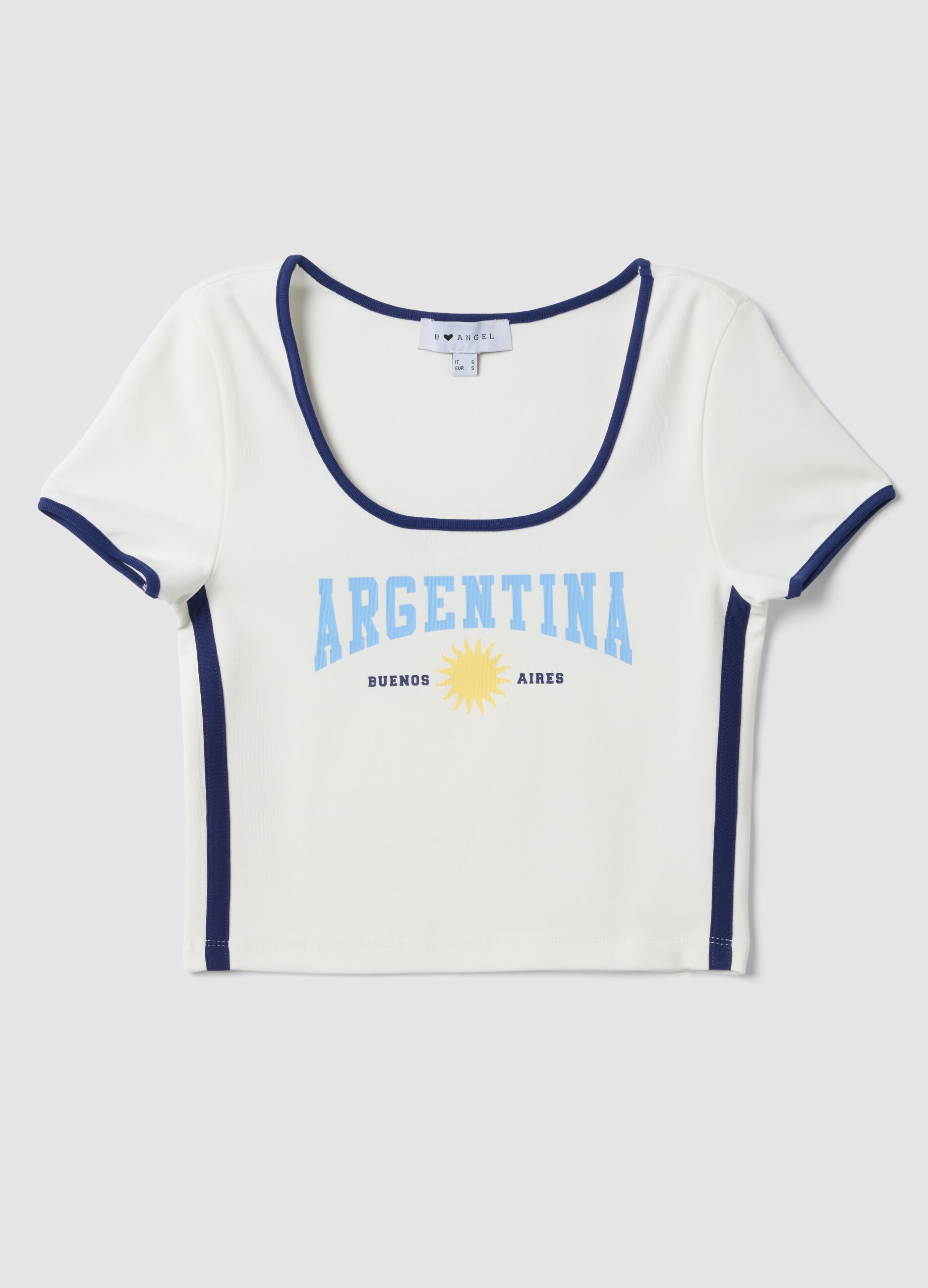 &Lambda;&epsilon;&upsilon;&kappa;ό &kappa;&omicron;&nu;&tau;&omicron;&mu;ά&nu;&iota;&kappa;&omicron; T-shirt &alpha;&pi;ό &epsilon;&lambda;&alpha;&sigma;&tau;&iota;&kappa;ό &beta;&alpha;&mu;&beta;ά&kappa;&iota;