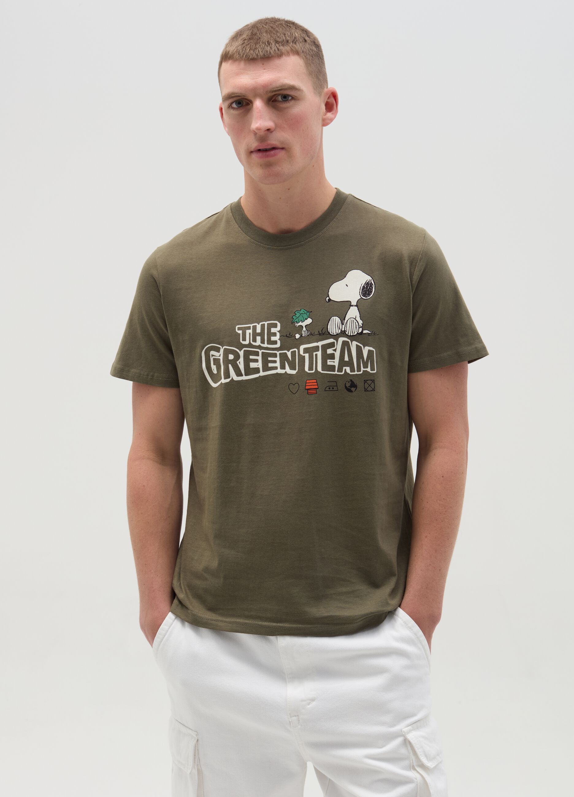 Camiseta de algodón orgánico con estampado Snoopy