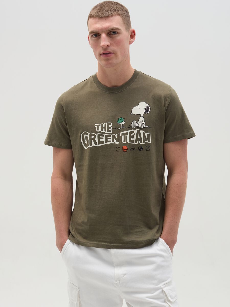 Camiseta de algodón orgánico con estampado Snoopy_0
