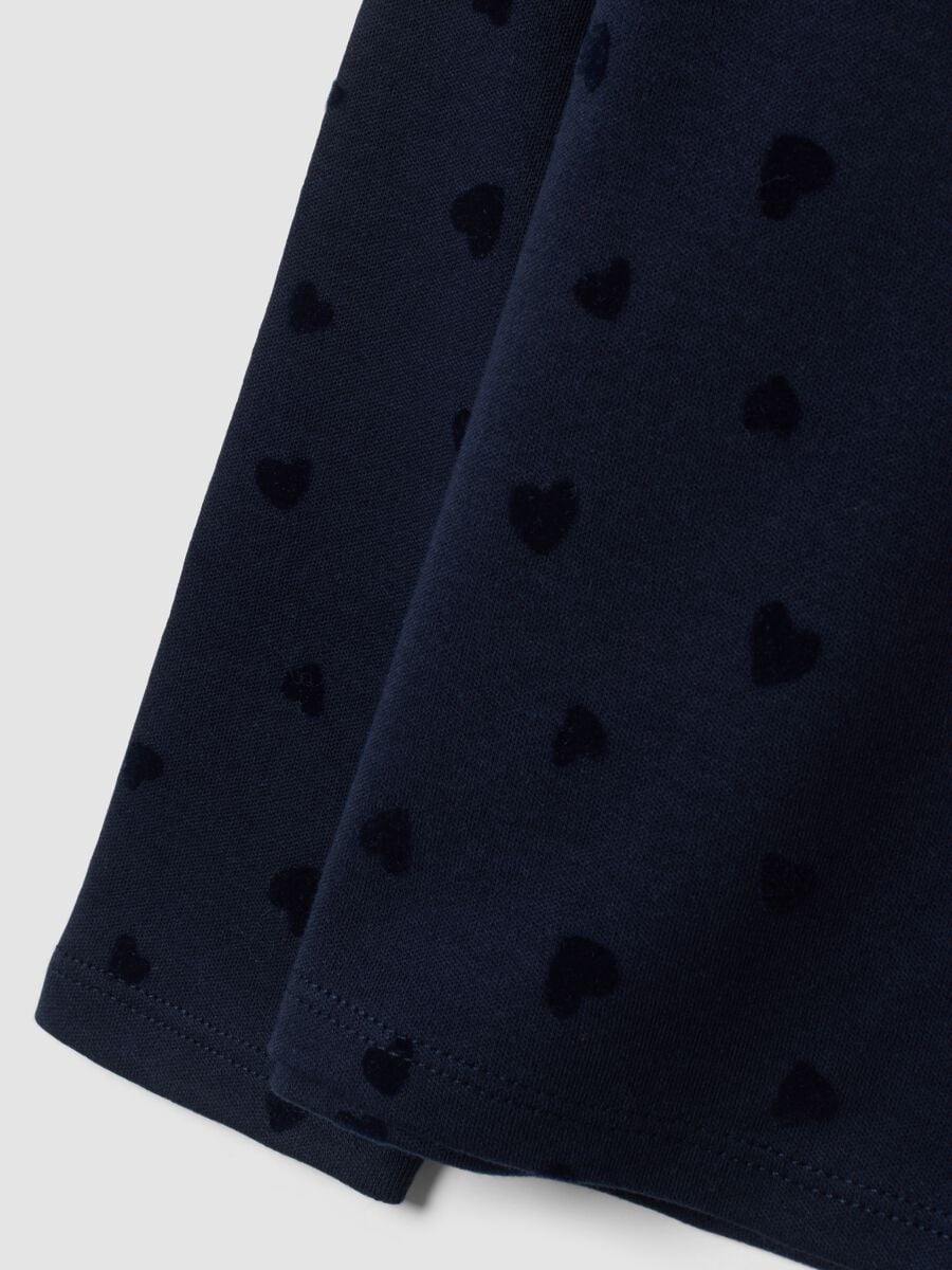 Midnight blue pure cotton heart roll-neck top_3