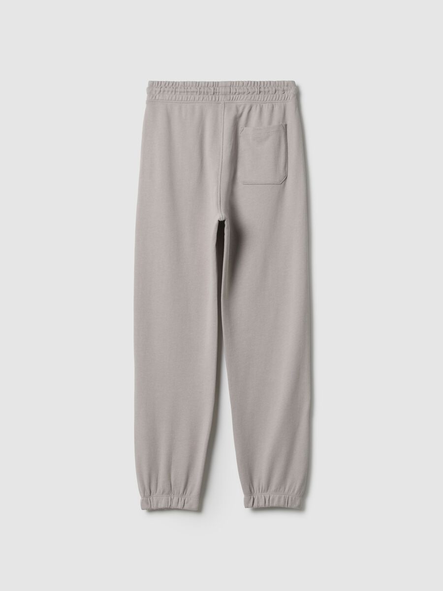 Boys' grey pure cotton joggers regular fit_1
